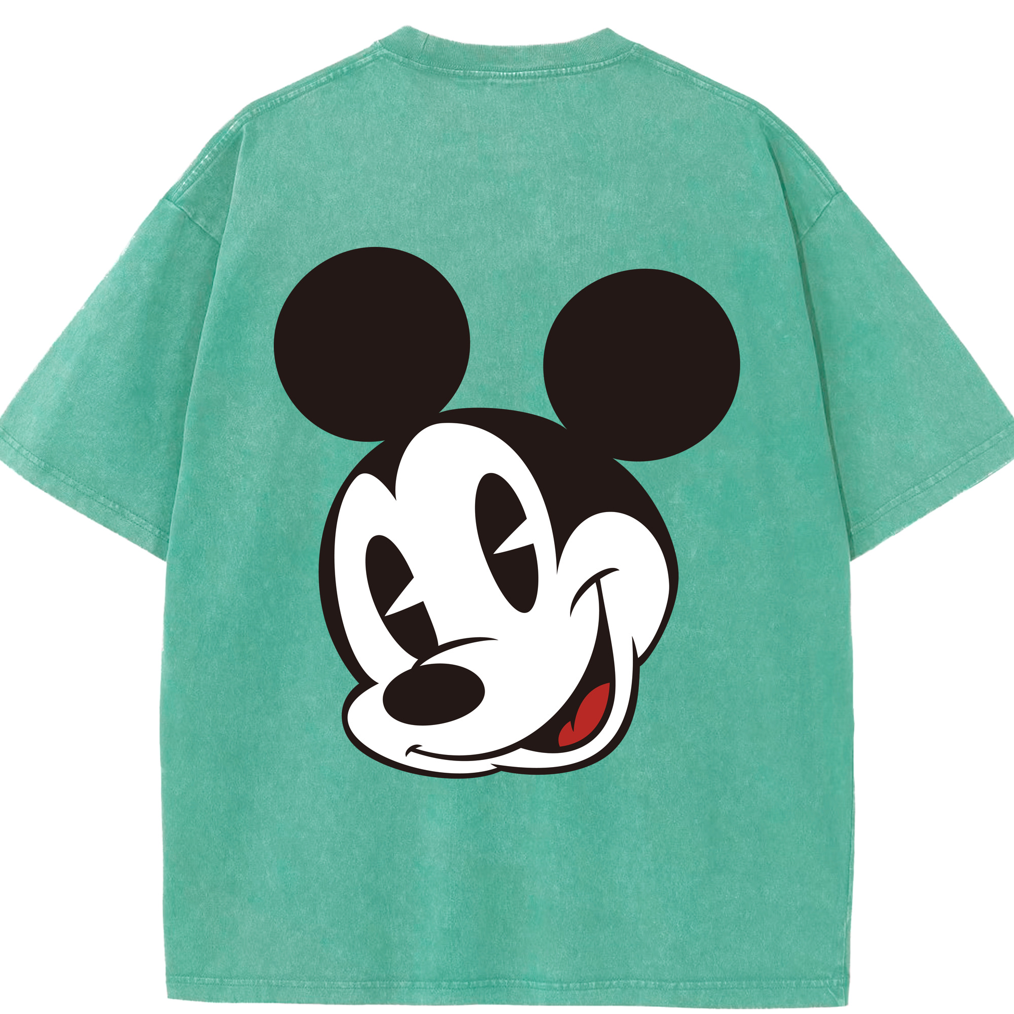 （画像用） ミッキーマウス Mickey Mouse 綿100% ヴィンテージ風 半袖Tシャツ（背面プリント）